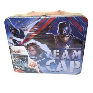 NEW Marvel Civil War Lunch Box & Puzzle 100 Pc Sealed Captain America Iron Man